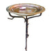 Solid Copper Birdbath with Twig Metal Stake 14 IN
