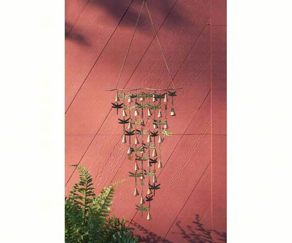 Dragonflies Shimmering Bells Hanging Art