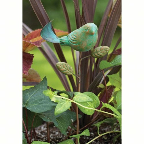 Teal Ceramic Bird Plant Pick
