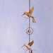 Flamed Hanging Hummingbird and Bells Ornament 5 IN x 2 IN x 48 IN