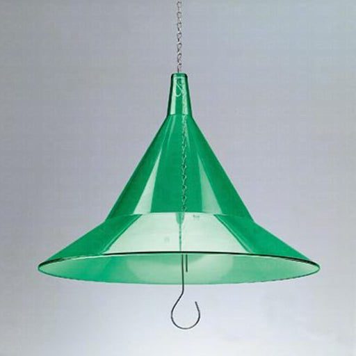 Dome Hanging Baffle Green Translucent Plexiglass 17 IN