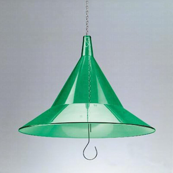 17 IN Green Translucent Recycled Plexiglass Dome Hanging Baffle