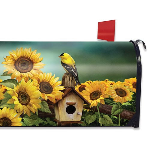 Goldfinch & Sunflowers Mailbox Cover