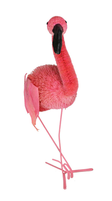 8 IN x 12 IN x 24 IN Handmade Pink Flamingo BrushArt