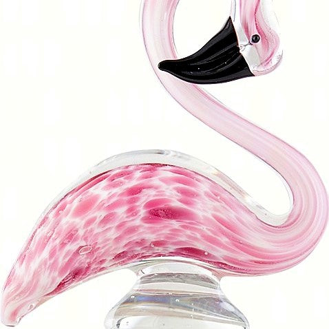 Flamingo Glass Bottle Stopper Handmade