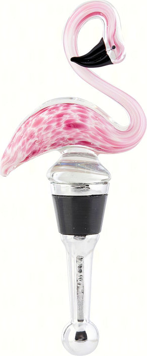 Flamingo Glass Bottle Stopper Handmade