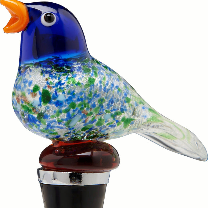 Bird Glass Bottle Stopper Hand Crafted