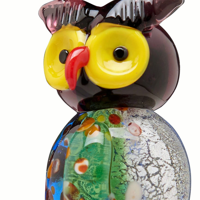 5 IN Hand Crafted Owl Glass Bottle Stopper