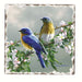 Bluebirds and Blossoms Single Tumbled Tile Coaster 4 IN