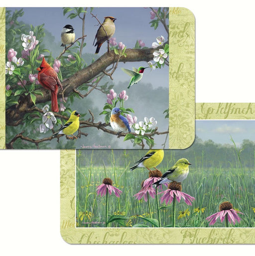 Beautiful Songbirds Plastic Reversible Placemat 17.125 IN x 11.25 IN