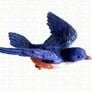 Blue Bird Window Magnet 3 Dimensional