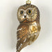 Northern Saw Whet Owl Ornament Hand Blown Glass 1.5 IN x 1.5 IN x 3.5 IN
