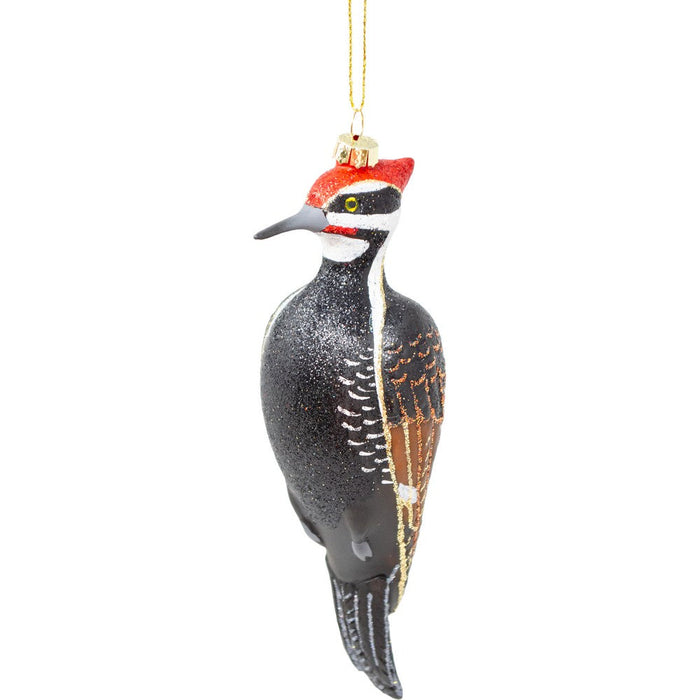 Cobane Pileated Woodpecker Glass Ornament