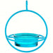 Blue Hanging Sphere Bird Feeder with Perch