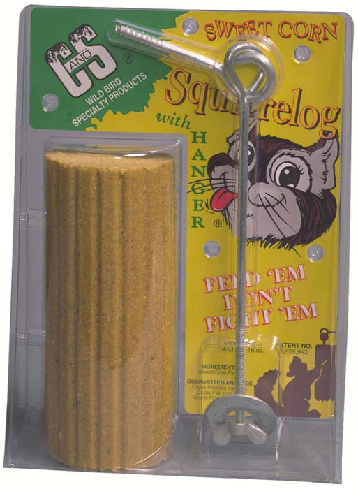 Sweet Corn Squirrel Log With Hanger