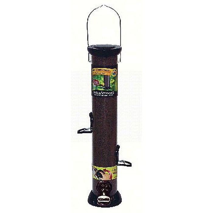 Nyjer Seed Tube Feeder With Removable Base Oynx 4 port 2.75 IN x 18 IN