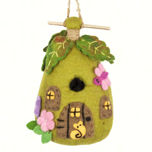 Handcrafted Fairy House Felt Birdhouse 9 IN