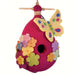 Handcarfted Butterfly Felt Birdhouse 9 IN