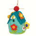 Handcrafted Flower House Felt Birdhouse 9 IN