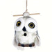 Handcrafted Snowy Owl Felt Birdhouse 9 IN