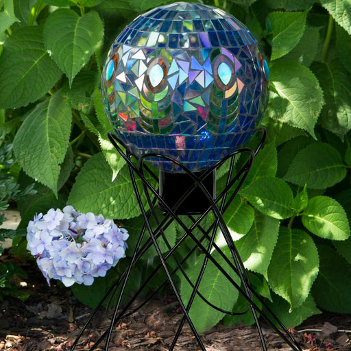 Translucent Peacock Mosaic  Garden Globe 10 IN