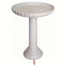 Scalloped Pedestal Birdbath with 120 W Built In Heater
