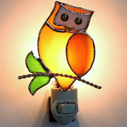 Owl Nightlight Handcrafted Stained Glass