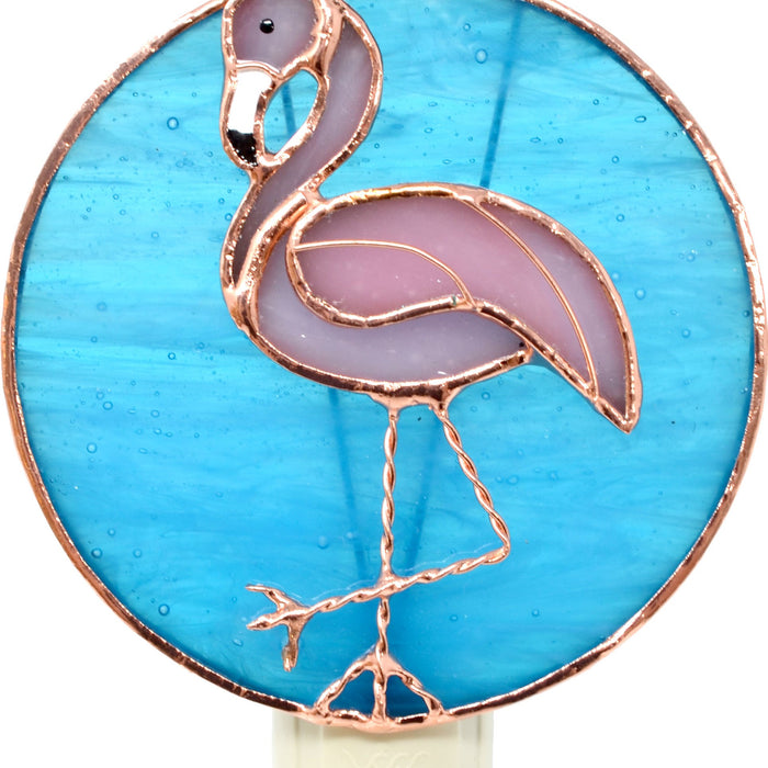Flamingo Nightlight Hand Crafted Stained Glass