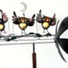 Metal Dancing Owls Whirligig Sculpture With Pole Handmade 14 IN x 9 IN x 55 IN