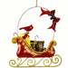 Cardinal And Bow Sleigh Holiday Wall Decor 22.5 IN x 14 IN