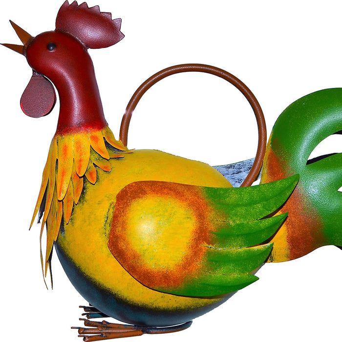 64 OZ Hand Painted Rooster Watering Can
