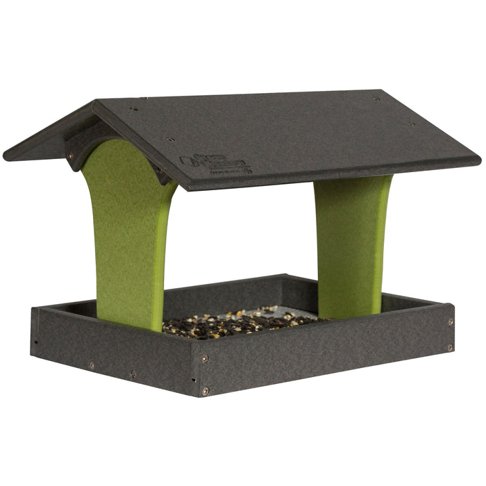 Green Meadow Fly By Covered Tray Feeder