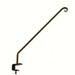 Angled Deck Rail Wrought Iron Hook with Clamp for 2 x 4 Rail 39 IN 