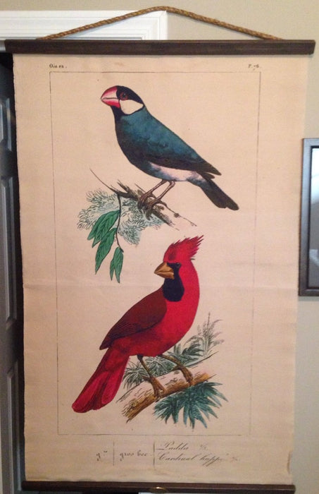 Design Legacy Cardinal And Java Sparrow Wall Hanging Large size 3' W x 5' L