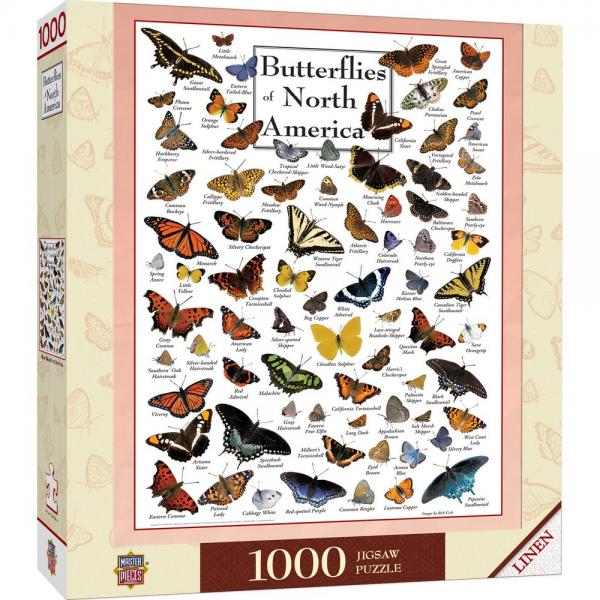 1000 Piece Butterflies of North America Puzzle