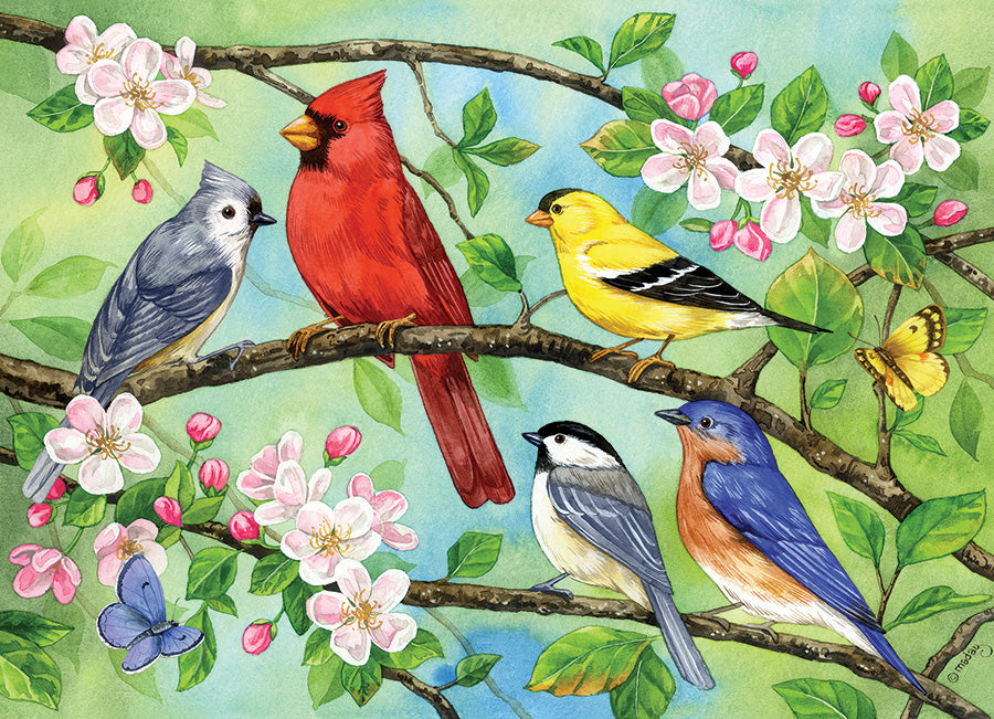 350 Piece Bloomin' Birds Family Puzzle
