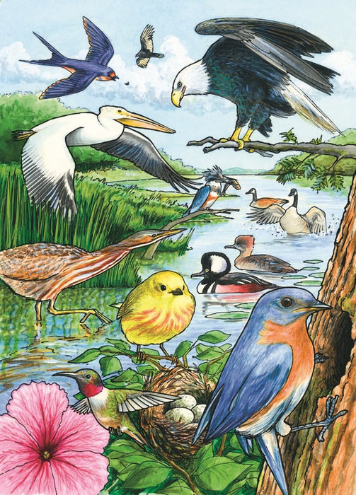 35 Piece North American Birds Tray Bird Puzzle