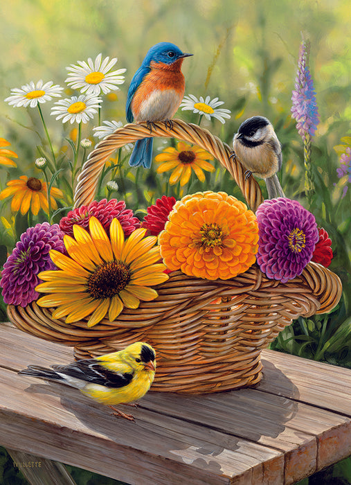 35 Piece Bluebird And Bouquet Tray Puzzle