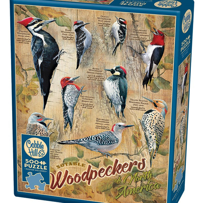500 Piece Notable Woodpeckers Puzzle