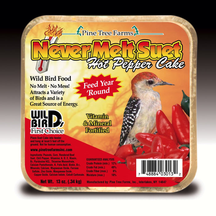 12 OZ Never Melt Hot Pepper Suet Cake