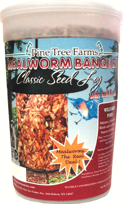 28 OZ Mealworm Banquet Classic Seed Log