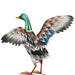 Mallard Decor Wings Out Statue Hand Crafted 24.5 IN x 20.25 IN x 16 IN
