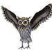 Grey Horned Owl Wings Up Statue 26 IN 