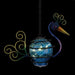 Peacock Solar Lantern Hand Painted 16 IN