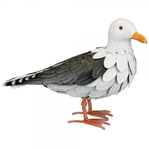 Hand Crafted Metal Seagull Statue 16 IN