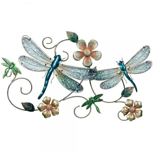 Multi Colored Hand Painted Dragonfly Gardenscape Decor 26.5 IN
