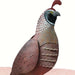 Male Quail Statue Hand Crafted 8 IN