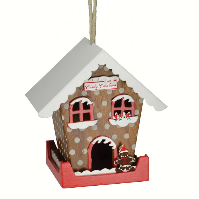 7.25 IN x 4.7 IN x 5 IN Decorative Candy Cane Lane Birdhouse