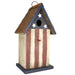 Decorative Americana Patriotic Hanging Birdhouse 4.5 IN x 5.75 IN x 12 IN