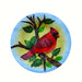 Majestic Cardinal Glass Bird Bath Bowl 18 IN